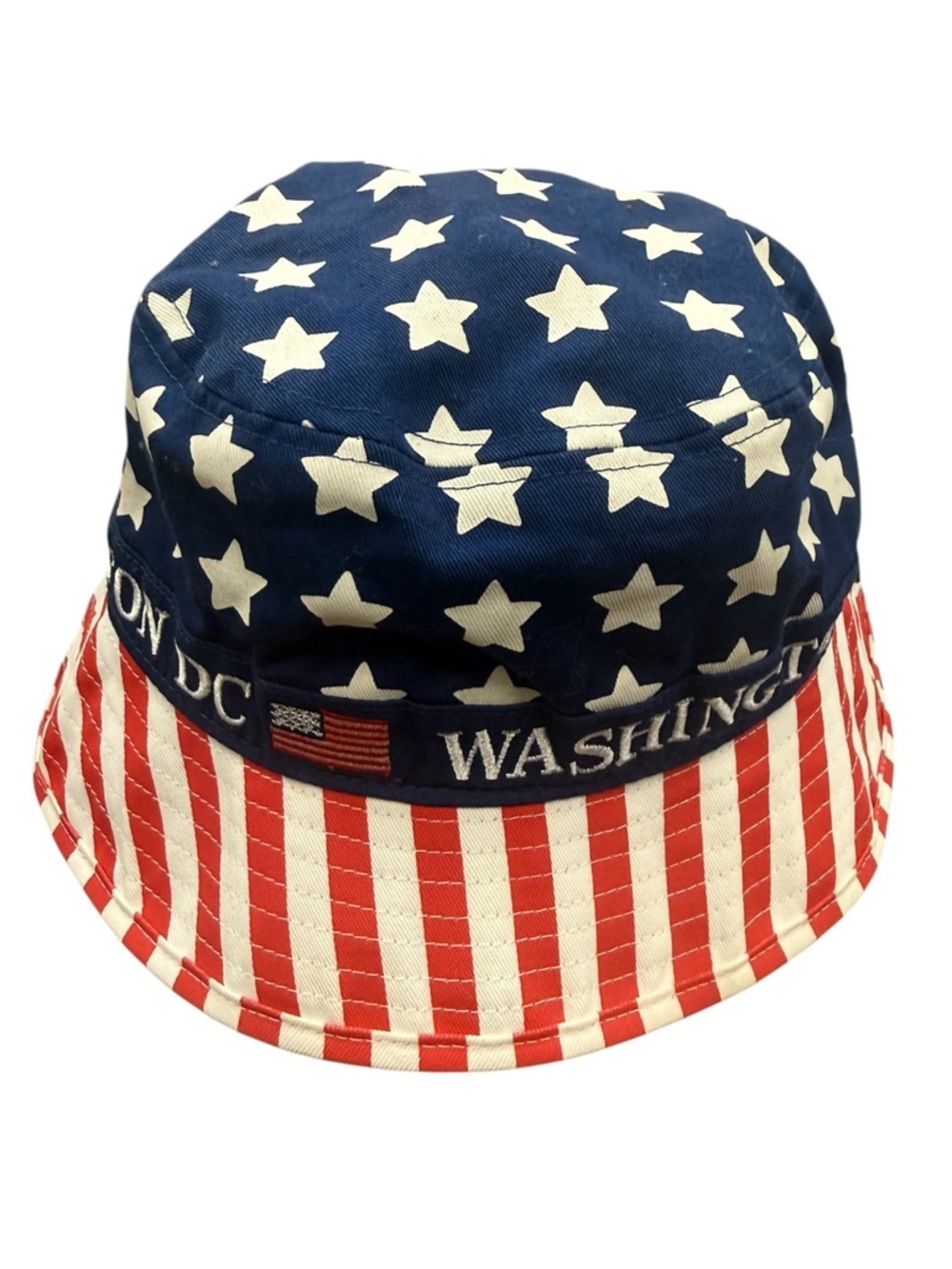 USA Patriotic Stars & Stripes Cotton Bucket Hat Washington DC